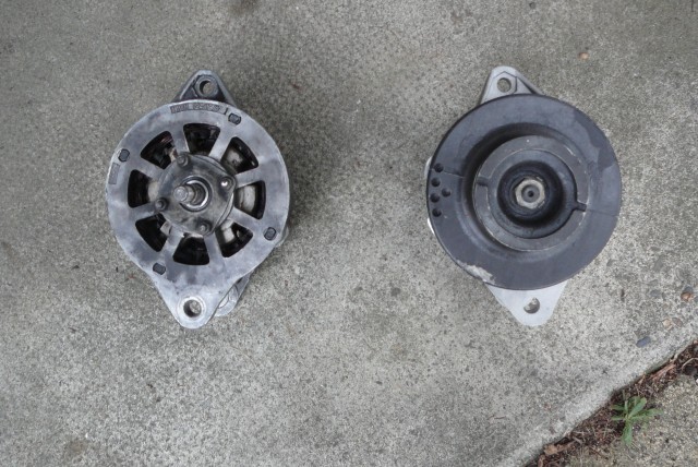 left old, right new with old pulley installed
